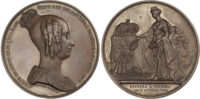 Belgium, Death of Queen Louise of Orléans, 1850, Copper Medal