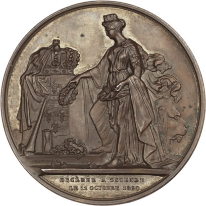 Belgium, Death of Queen Louise of Orléans, 1850, Copper Medal