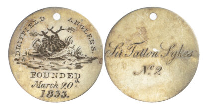 Yorkshire, Driffield Anglers Club, Sir Tatton Sykes No. 2, Silver Membership Token 1833