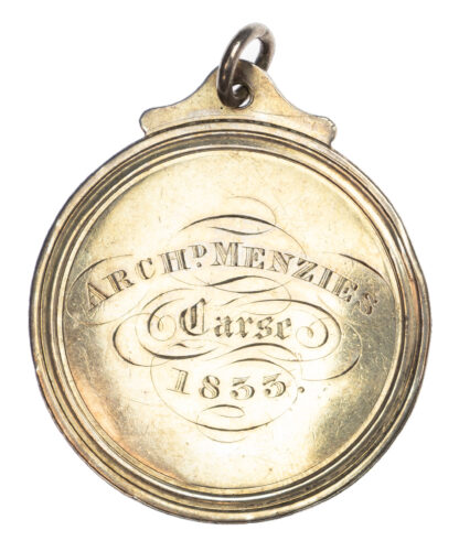 Scotland, Carse of Gowrie, Silver Ploughing Medal 1833 to Archibald Menzies