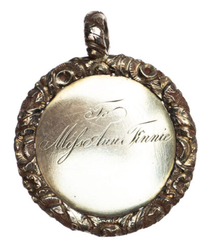 Scotland, Kilmarnock Academy, Silver Prize Medal c. 1830 for Geography to Ann Finnie