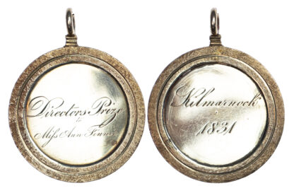 Scotland, Kilmarnock Academy, Silver Directors Prize Medal 1831 to Ann Finnie