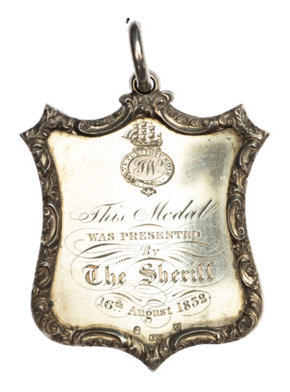 Scottish Border Peebles The Burgh School Silver Prize Medal 1832 to Thomas Wood