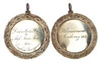 Scotland, Kilmarnock Academy, Silver Directors Prize Medal 1832 For English Grammar to Jean Finnie