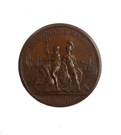 Russia, Peter I, the Great, copper memorial medal, 1725