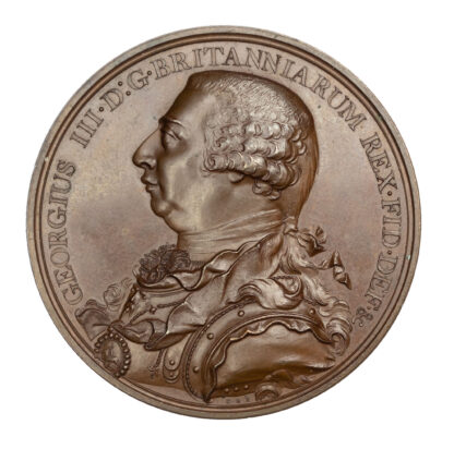 Death of George III, Copper Medal 1820 by C.H. Kuchler