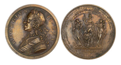 George II (1727-1760), British Victories, 1758, Copper Medal
