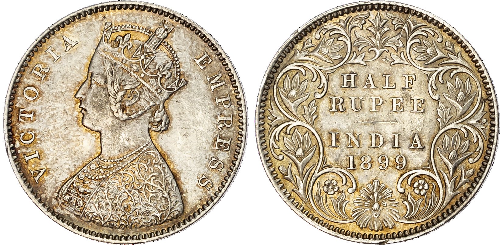 India, EIC, Victoria (1837-1901), silver Half Rupee, 1899
