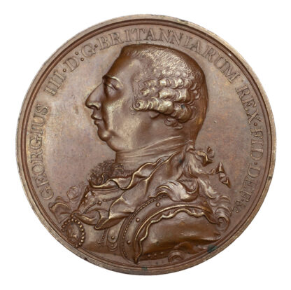 Death of George III (1760-1820), Bronze Medal by C H Küchler