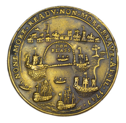 George II (1727-1760), Attack on Cartagena by Admiral Vernon, 1741, Pinchbeck Medal