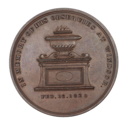 George III (1760-1820), Obsequies at Windsor, 1820, Copper Medal