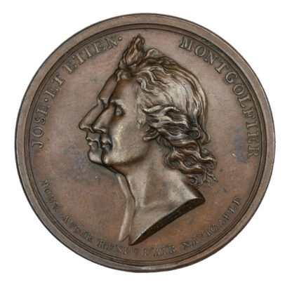 France, Montgolfier Brothers, First Balloon Flight, 1783, Copper Medal