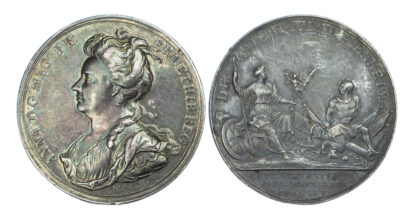Anne, the Battle of Blenheim (Höchstädt), Silver Medal, 1704