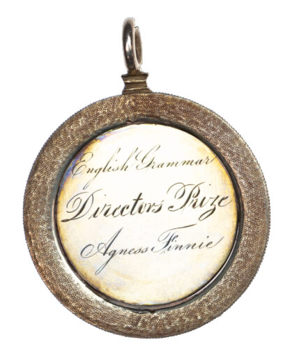 Scotland, Kilmarnock Academy, Silver Directors Prize 1834 for English Grammar to Agnes Finnie