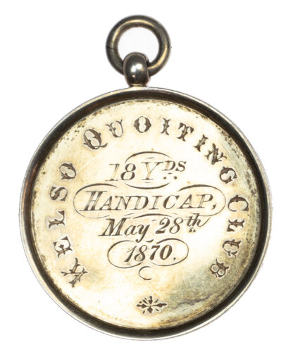 Scottish Borders, Kelso, Silver Quoiting Prize for 18 yards 1870 by James Stewart
