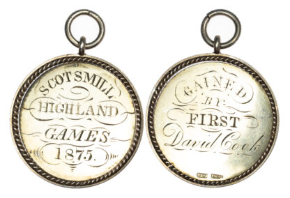 Scottish Highlands, Scottsmill, Highlands Games, Silver 1st Prize 1875 by David Cook