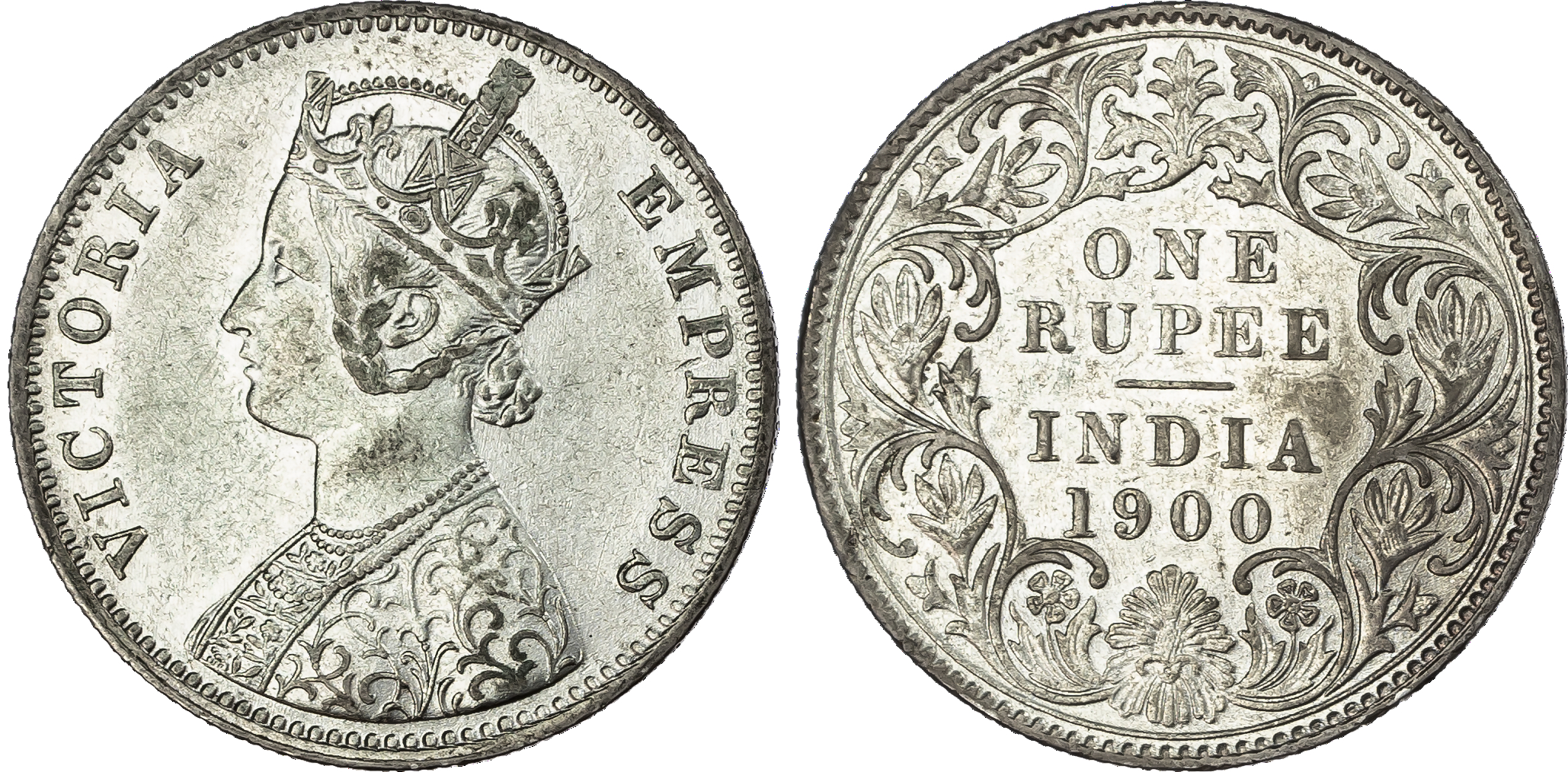 India, EIC, Victoria (1837-1901), silver Rupee, 1900, Calcutta