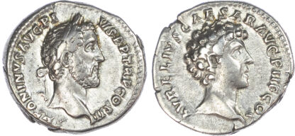 Antoninus Pius and Marcus Aurelius, Silver Denarius
