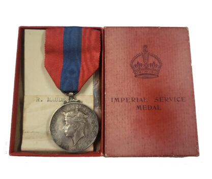 Imperial Service Medal in Box to Robert Maude