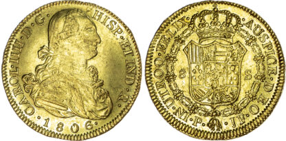 Colombia (colonial), Charles IV (1788-1808), gold 8 Escudos, 1806