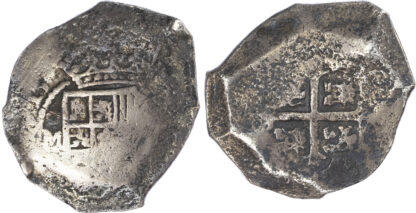 Mexico (colonial), silver cob of 8 Reales - Vliegenthart shipwreck