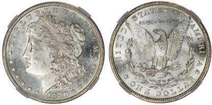 USA, silver Morgan Dollar, 1880, San Francisco - MS 62