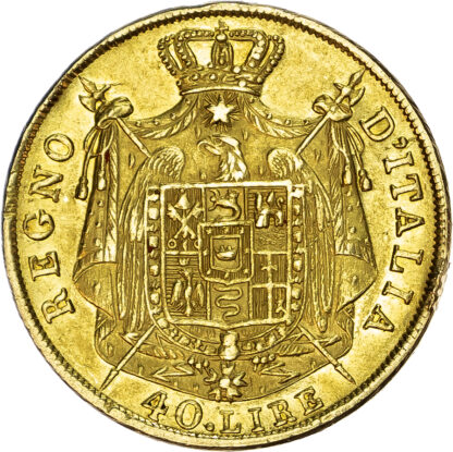 Italy, Napoleon (1804-1814), gold 40 Lire, 1809, Milan
