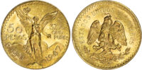 Mexico, Republic, gold 50 Pesos, 1947, Centennial of Independence