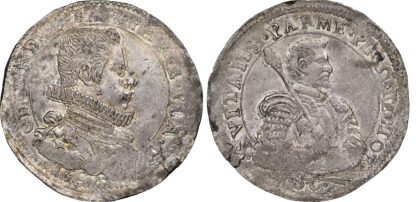 Italy, Parma, Odoardo Farnese (1622-1646), silver Half Scudo - finest known