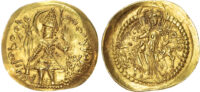 India, Kushan Empire, Vasu Deva II (c. 290-310 AD), gold Dinar