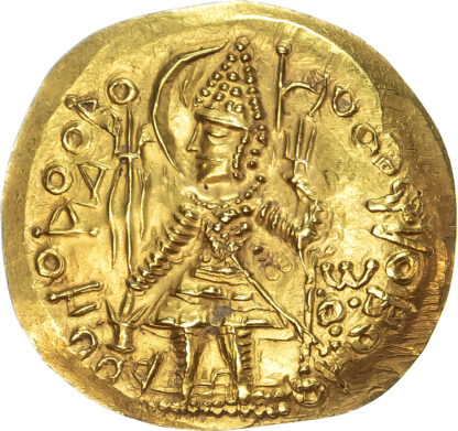 India, Kushan Empire, Vasu Deva II (c. 290-310 AD), gold Dinar