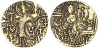 India, Kushan Empire, Kidarite Kingdom, temp. Vasu Deva III (c. 340-345 AD), gold Dinar