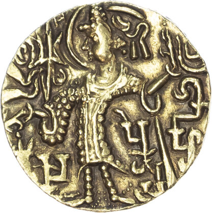 India, Kushan Empire, Kidarite Kingdom, temp. Vasu Deva III (c. 340-345 AD), gold Dinar