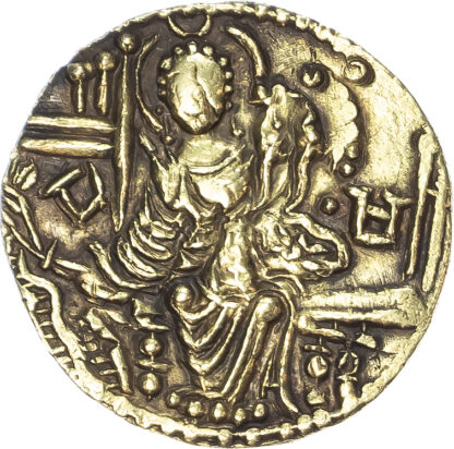 India, Kushan Empire, Kidarite Kingdom, temp. Vasu Deva III (c. 340-345 AD), gold Dinar