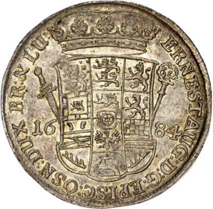 Germany, Brunswick-Luneburg: Calenberg, Ernst August (1679-1698), silver 2/3 Taler, 1684