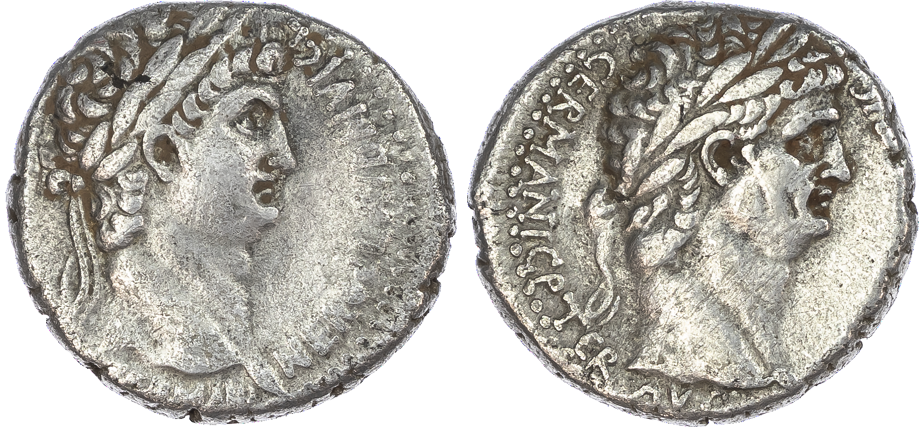 Nero and Divus Claudius, Silver Tetradrachm