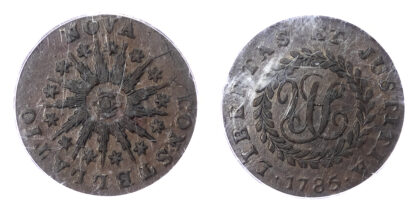 USA, Nova Constellatio Copper, 1785, Pointed Rays
