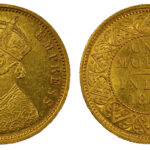 India, EIC, Victoria (1837-1901), gold Mohur, 1888 - AU 58