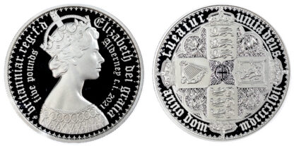 Elizabeth II (1952-2022), Alderney, New Gothic Crown, 2021