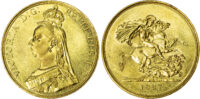 Victoria (1837-1901), Five Pounds, 1887