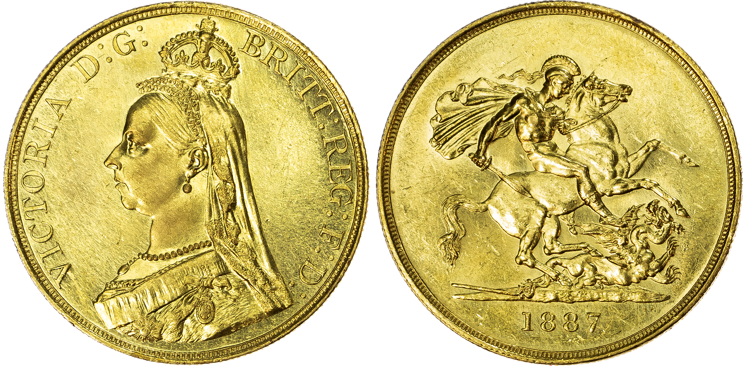 Victoria (1837-1901), Five Pounds, 1887