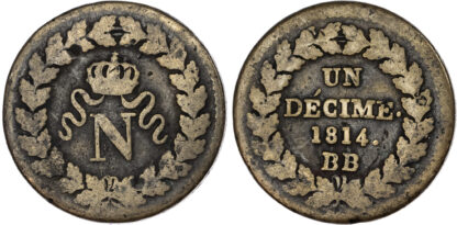 France, First Empire, Napoleon (1804-1814), bronze 10 Cents