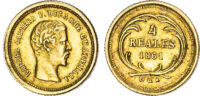 Guatemala, Republic, gold 4 Reales, 1861
