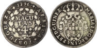 Angola (Portugese), Maria I (1786-1799), silver 4 Macutas