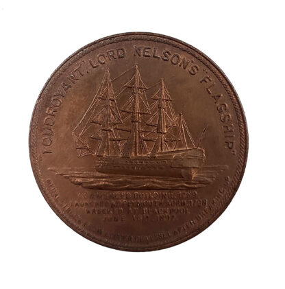 Lord Nelson's Flagship 'Foudroyant' 1897 Wreck Copper Medallion
