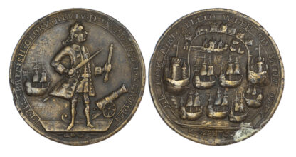 Admiral Vernon, Porto Bello Taken 1739, AE Brass Medal