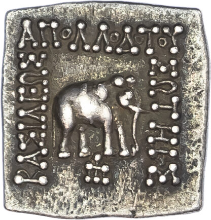 Kings of Baktria, Apollodotos I, AR Square Drachm