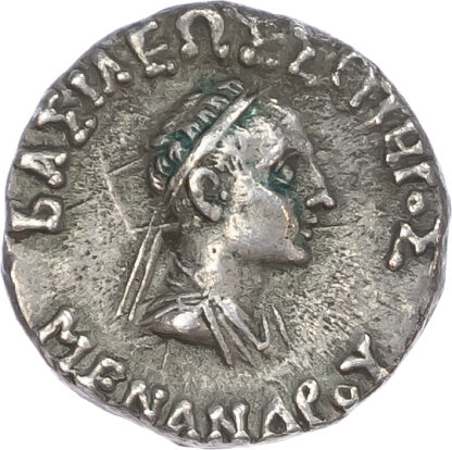 Kings of Baktria, Menander I AR Drachm