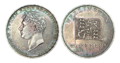 George, Prince Regent (1811-1820), the Opening of Waterloo Bridge, silver medal, 1817