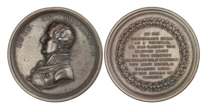 George III, Wellington, Continental Victories Copper Box Medal 1815